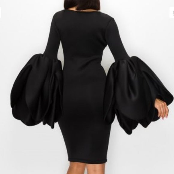 Black Flower Power Dress - Picture 2 of 2